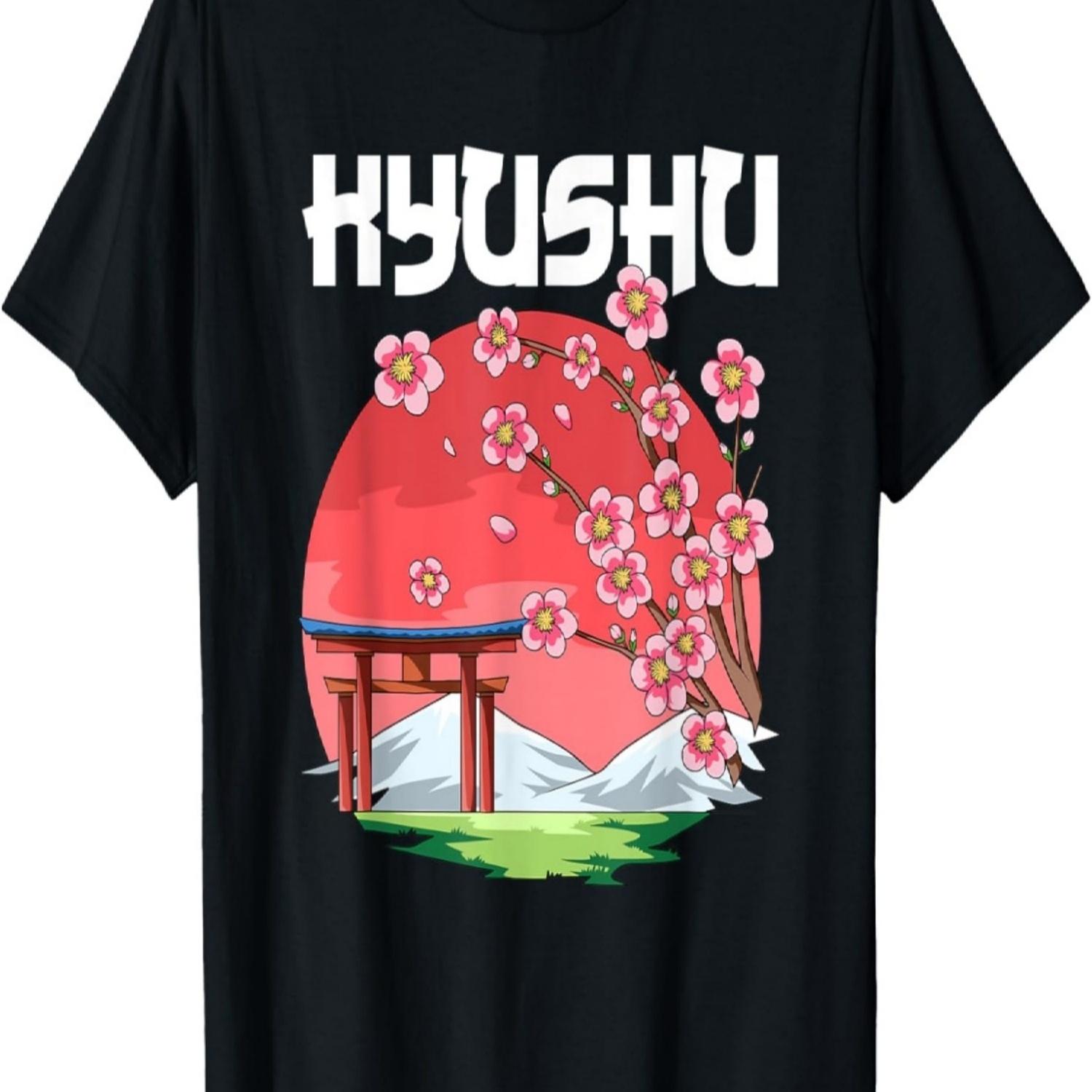 Kyushu Kyokujitsuki Sakura Japan Cherry Blossom T-Shirt S