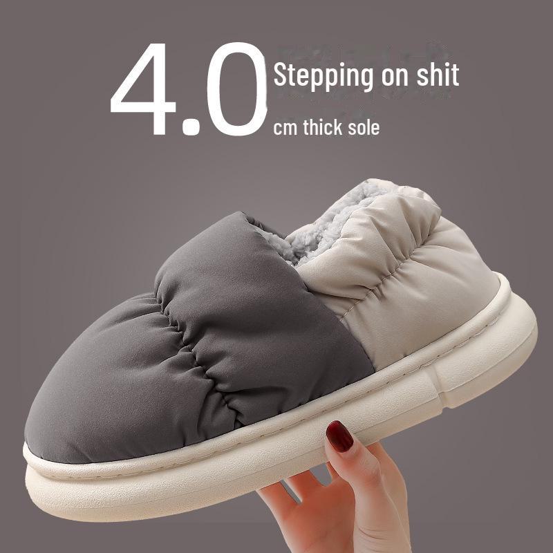 2023 New Waterproof Non-Slip Warm Cotton Indoor Slippers for Women & Men