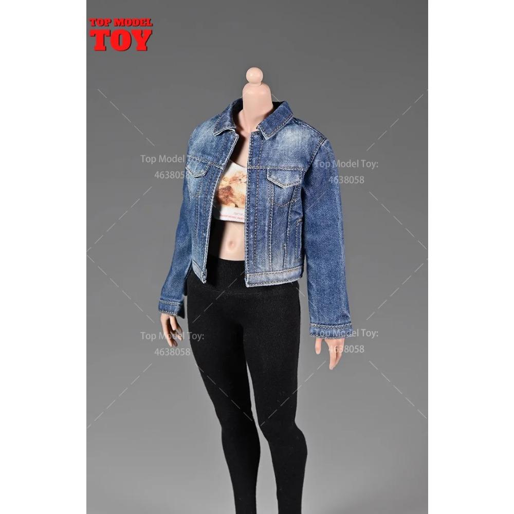 1/6 Roztrhané tričko Džínové šortky Kalhoty Vesta Kryt nohou Oblečení Modelová postava 12'' TBL JO Worldbox Akční figurka ženského vojáka Tělo