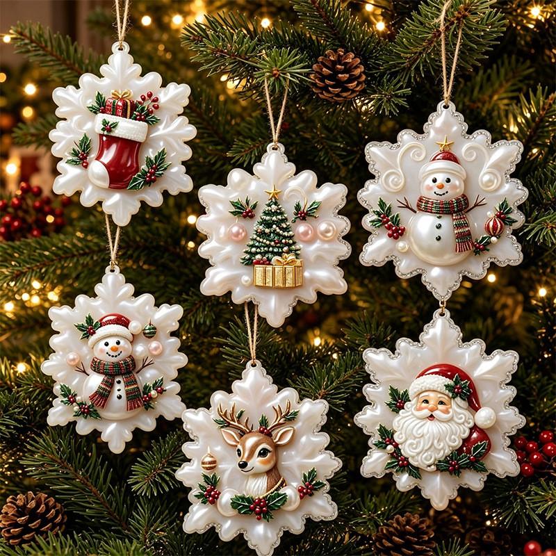 DIY Christmas Pearl Painting Kit Rope Tag Ornament Xmas Tree Decor