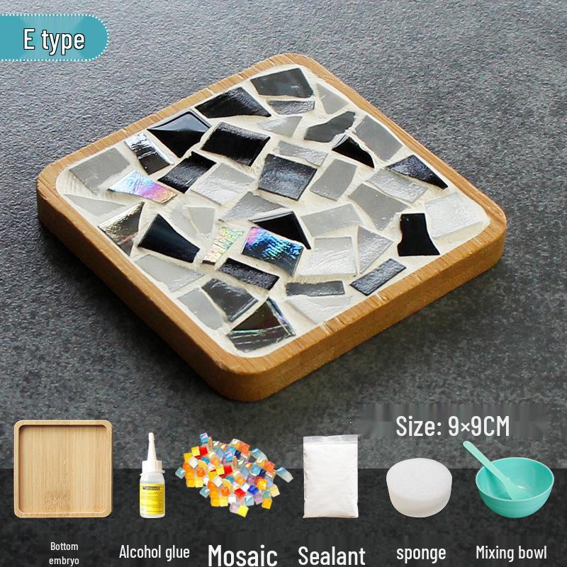 Bamboo Mosaic Coaster DIY Kit for Students and Kids