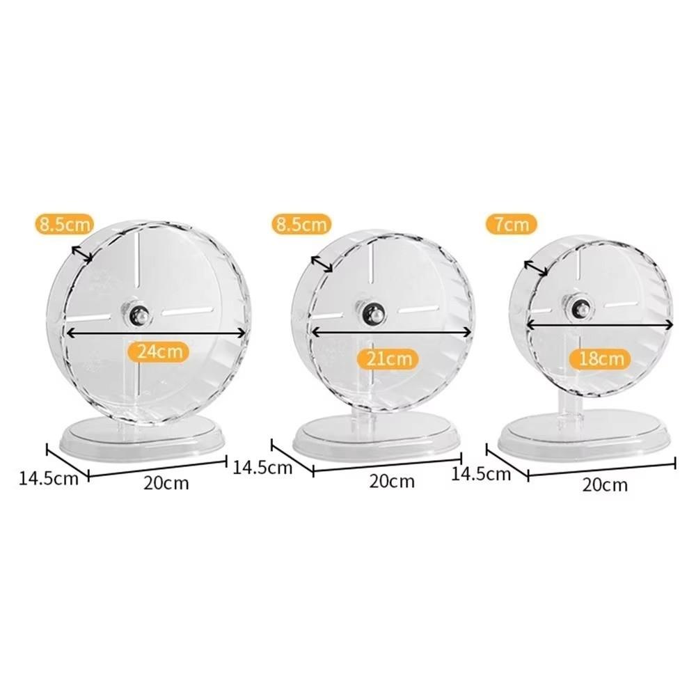 1pc Silent Hamster Running Wheel Transparent Easy To Disassemble Running Exercise Toy Widened Small Pet Toy Pets Accessories