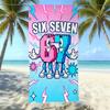 Graffiti-Stil SIX SEVEN Großes Mikrofaser-Strandtuch Schnelltrocknend Sandfrei für den Sommerurlaub