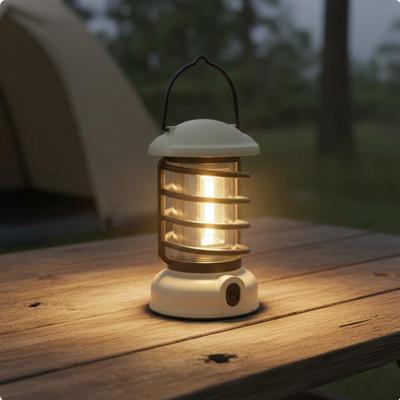Felinar Retro de Camping Alimentare Dublă Stil Vintage LED PowerStoring Lampă Cort pentru