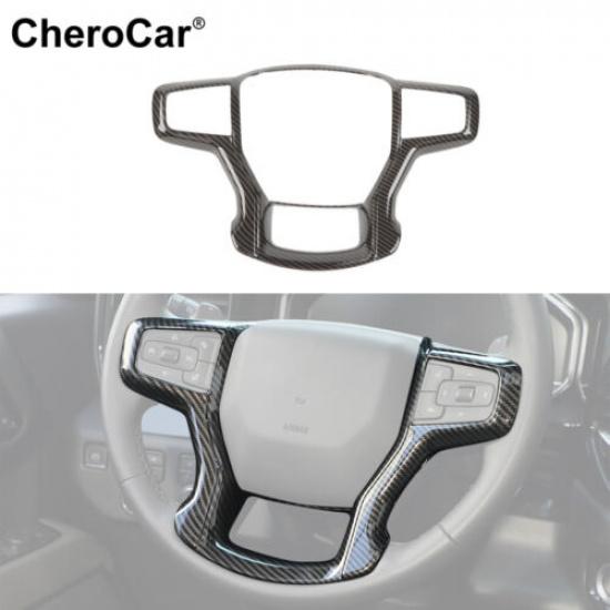 ABS Steering Wheel Decor Cover Trim For Chevy Silverado 1500 19+ Suburban 20+
