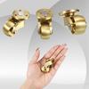 Set of 2 Industrial Brass Swivels Casters Sturdy Wheel Convenient Accessory Portable for Trolleys Plant Stands Storage