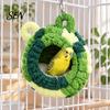 Safe Sleeping Nest for Birds Bird House, Cozy Flannel Hammock with Support Frame, Warm Parrot Winter Accessories Cockatiels Cave Bed, Cage Accessory