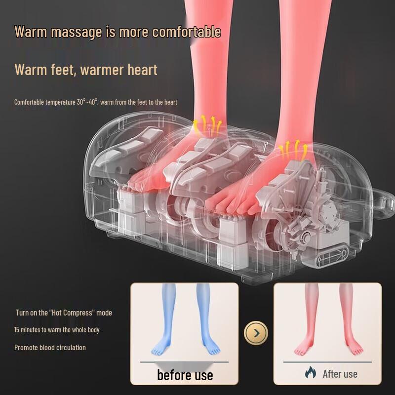 CHIGO Robotic Foot & Calf Massager with Heat CN plug (adapter included)