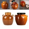 Keramik Vorratsglas mit Deckel Handgemachtes Deko-Set Langlebige Behälter Beschläge Traditionell für Gurken Zuhause Tisch Küche