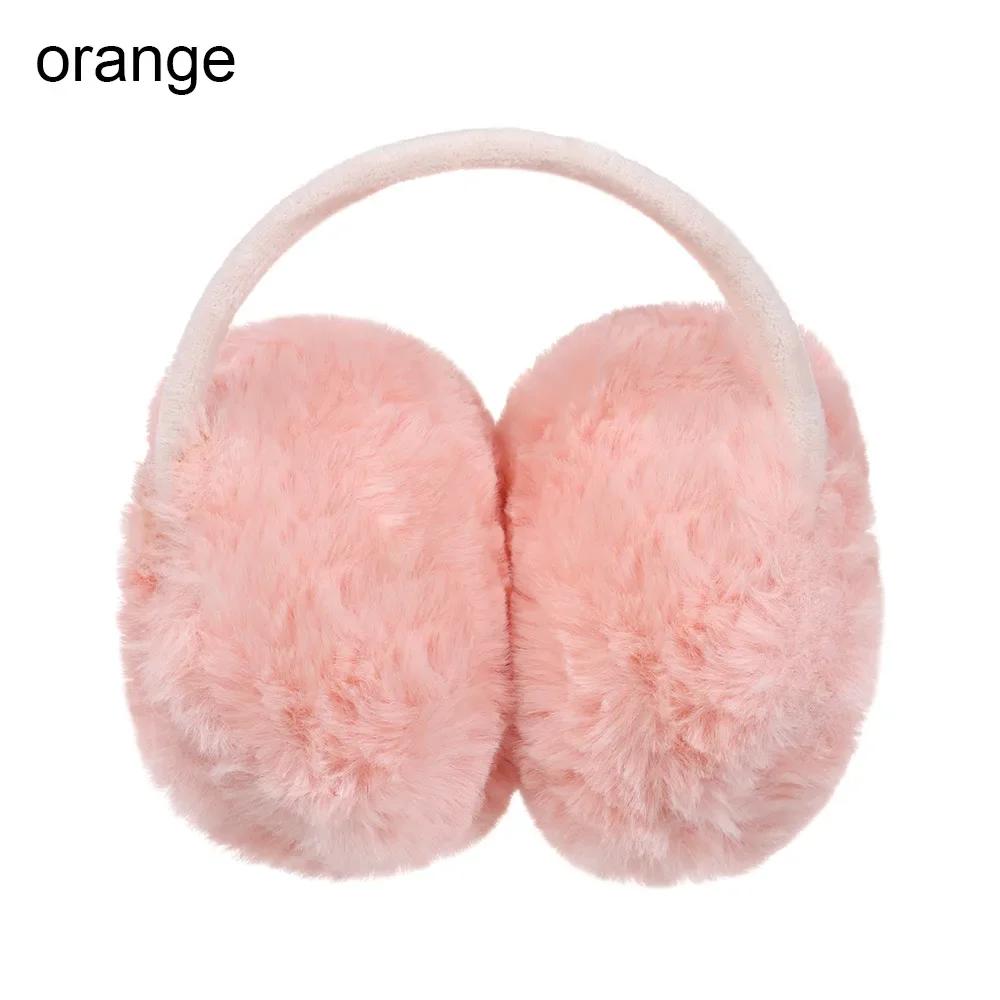 Morbido peluche scaldino per le orecchie inverno caldo paraorecchie per donna uomo moda colore solido paraorecchie protezione dal freddo esterno paraorecchie copertura per l'orecchio