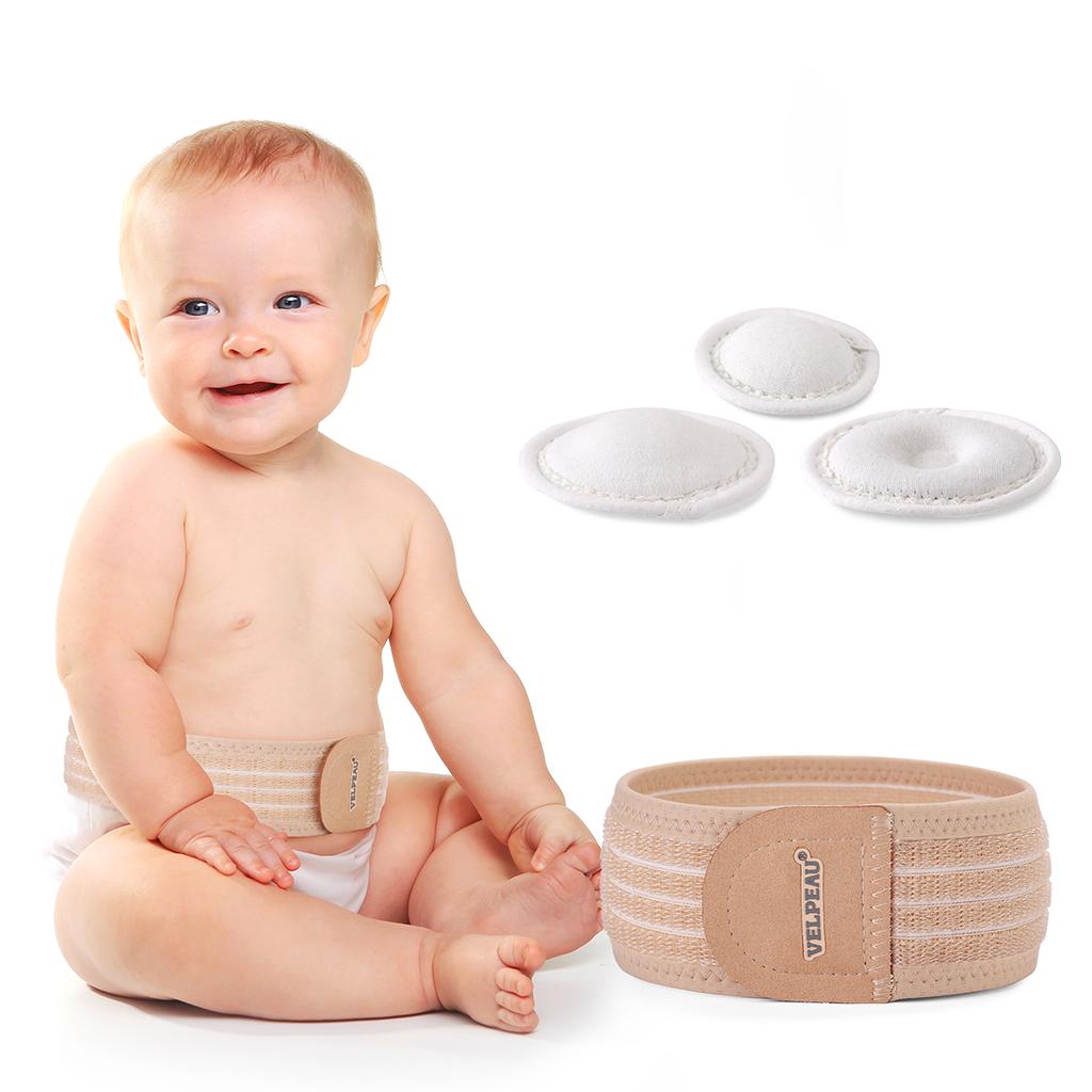 Velpeau Umbilical Hernia Belt Baby For Infant Belly Button Wrap Truss Abdominal Binder With 3 Different Shapes Compression Pads