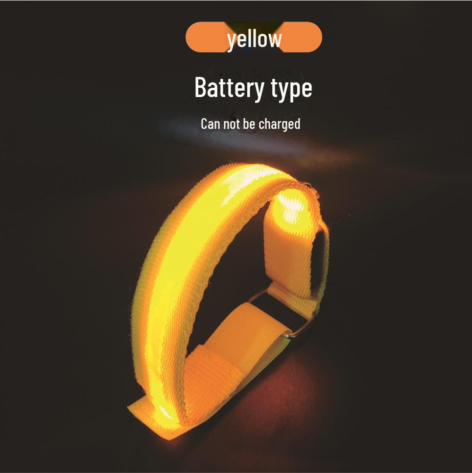 Bandă reflectorizantă cu LED: Brățară sport cu încărcare USB pentru alergare nocturnă, ciclism, brățară cu lumină de semnalizare cu design plasă.