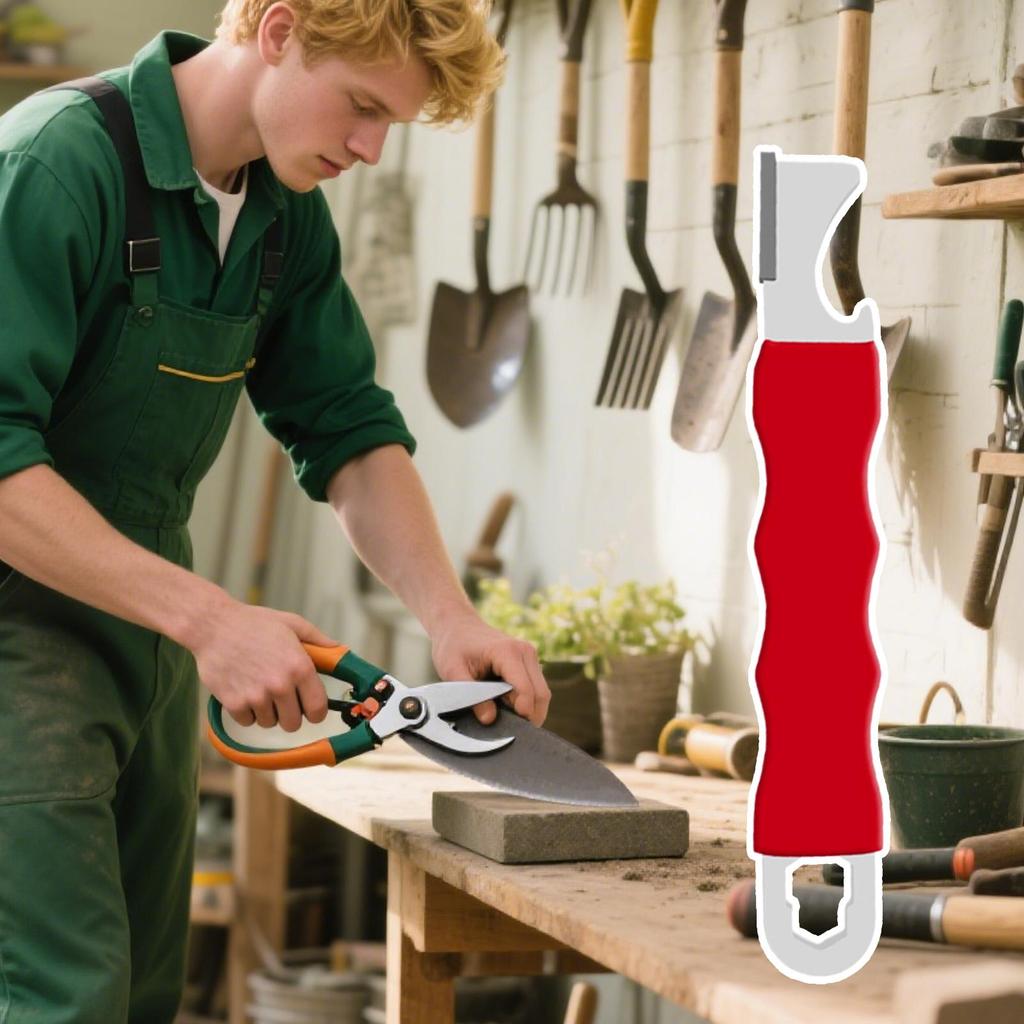 Pruner Sharpener Sharpening File For Scissors Screwdriver Bottle Opening Tool For Home Outdoor Camping Party Garage Garden