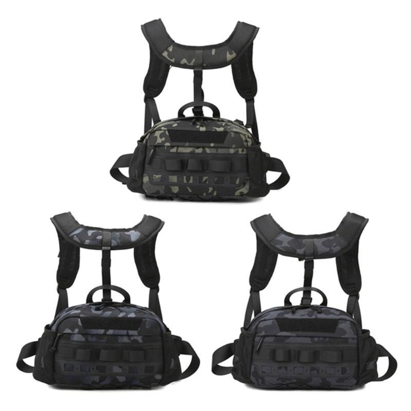 Fishing Tackle Backpack Double Shoulder Pack Splashproof Fishing Waist Bag for Men Large Capacity Backpack