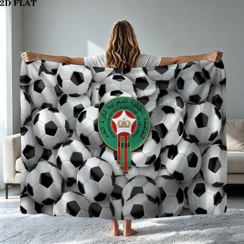 Morocco National Football Team Logo Wall Tapestry Aesthetic Wall Hanging Printed Fabric Blanket Decorative Tapestries for Bedroom Living Room Home Dec