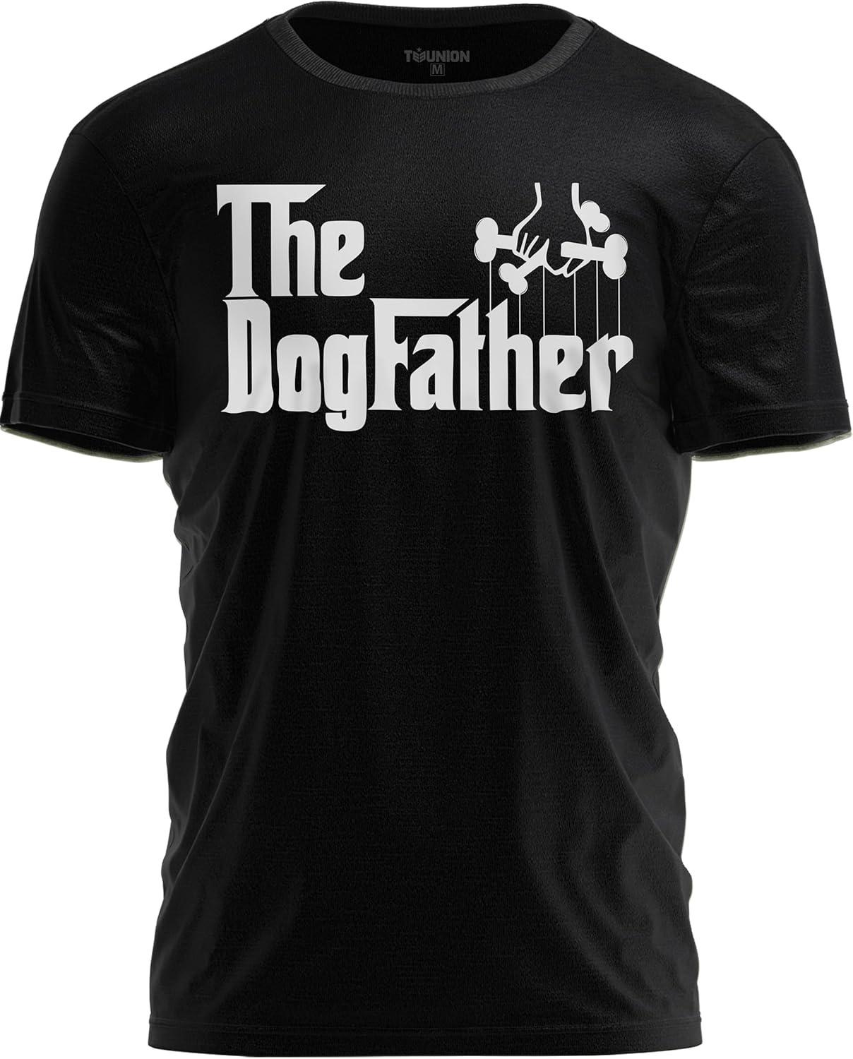 TeeUnion Dogfather T-Shirt Funny Cute Pup Pet Lover Gift for Dog Father S