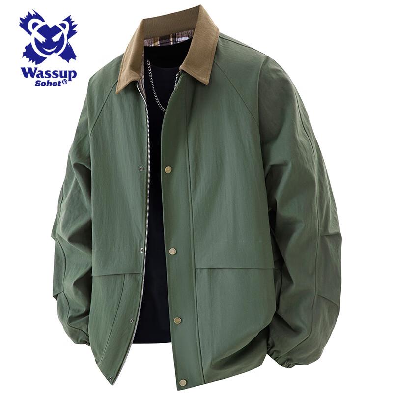 Wassup Sohot Men's Casual Turn-down Collar Jacket