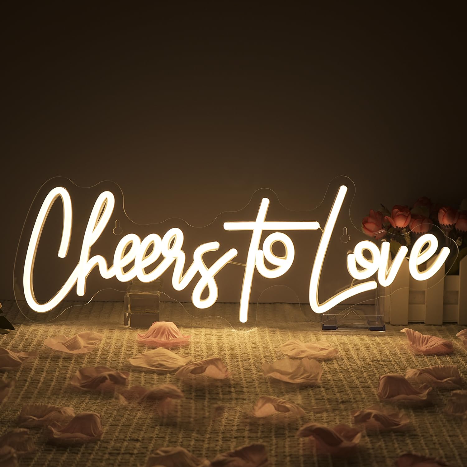 

Cheers to Love Neon Sign LED Light Up Signs Home Decor for Bedroom Business Club Party Bars Shop Decoration USB Operated