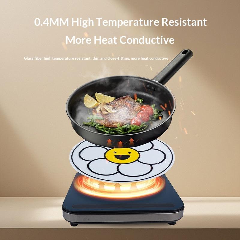 

Kitchen Heat Insulation Mat Non-Slip Induction Cooker Cleaning Protection Pad Platinum Grade High Temperature Resistant Mat білий