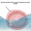 With Carabiner Silicone Pet Bowl Solid Color Puppy Water Container  Outdoor Travel