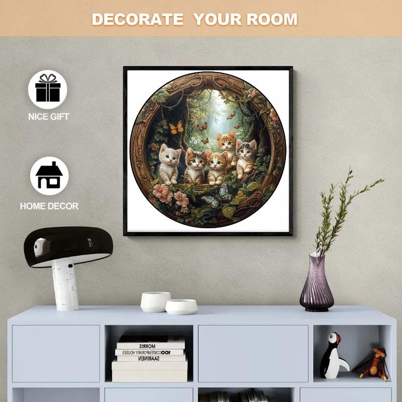 Spring Cat - Wooden Puzzle Ideal For Advanced Players - Creativity Multiple Special Shapes Creativity Gifts Ideal For Boys and Girls