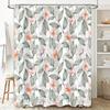 Pink Floral Bath Shower Curtain Waterproof Decorative Bathroom Decor 180x274cm