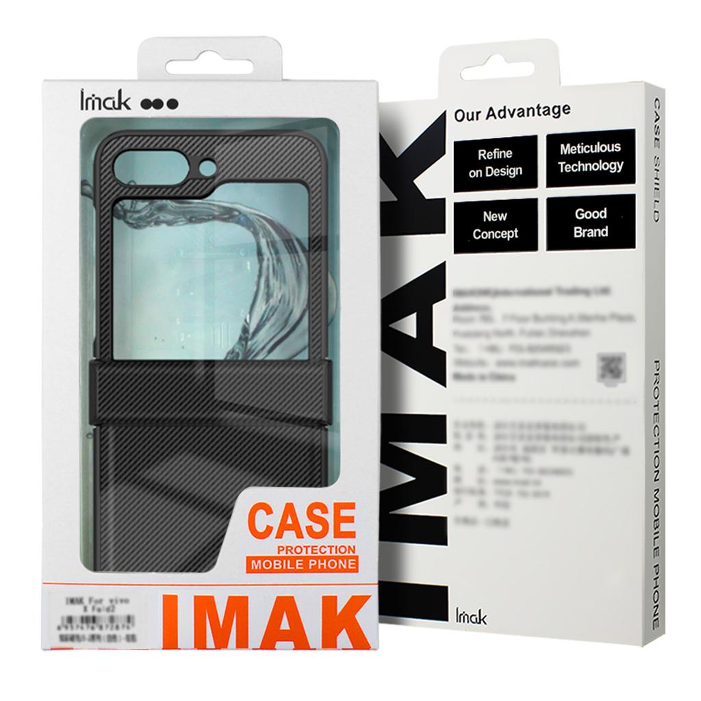 IMAK Ruiyi Series for Samsung Galaxy Z Flip7 5G Case Carbon Fiber Texture Leather+PC Phone Cover