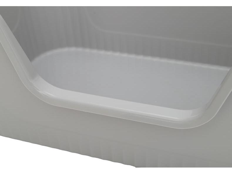 Extra Large Splash-Proof Cat Litter Box with Open Design and Mat for Maine Coon Cats