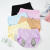 Ropa interior menstrual con cinturón de encaje de cintura media para mujer, bragas menstruales, ropa interior antifugas laterales agrandadas