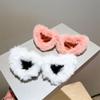 Street Catwalk Fashion Glasses Plush Love Sunglasses Peach Heart Dance Party Funny Heart Sunglasses