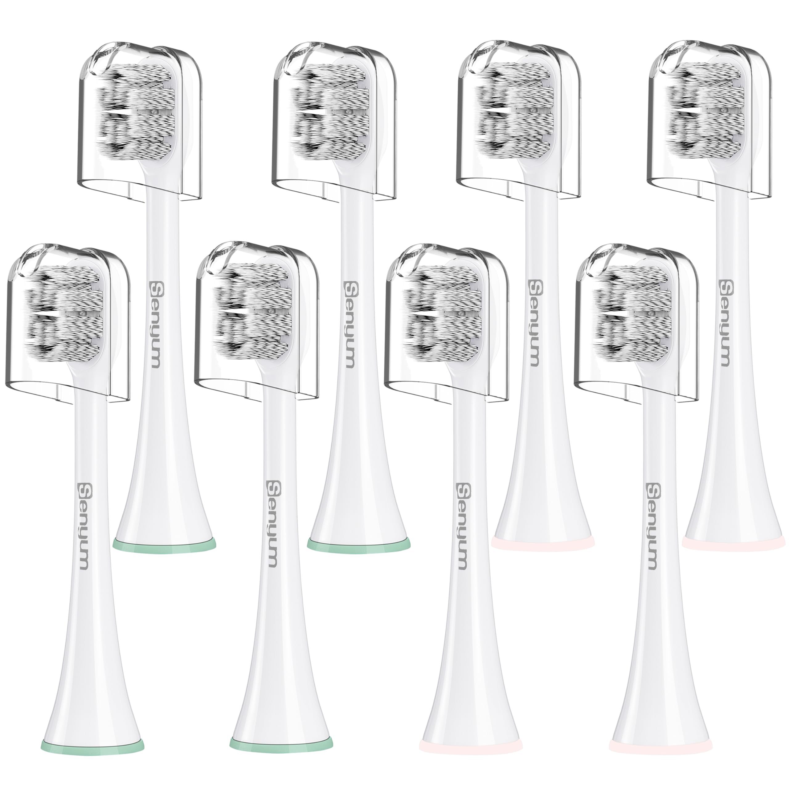 

Senyum Сменная щетка для электрической зубной щетки Мягкая Мини Совместимая с Philips Sonicare Electric Набор из 8 штук, Чувствительные, Ультратонкие щетинки, серый