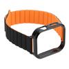Silicone Loop Magnetic Watch Band with Black Case Replacement Watch Strap Quick Release Smartwatch