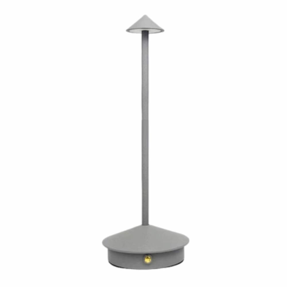 Cone Head Design LED Table Lamp 3 Color Lights Touch Control Bedside Ambient Light Dimming Portable Aluminum Reading Lamp