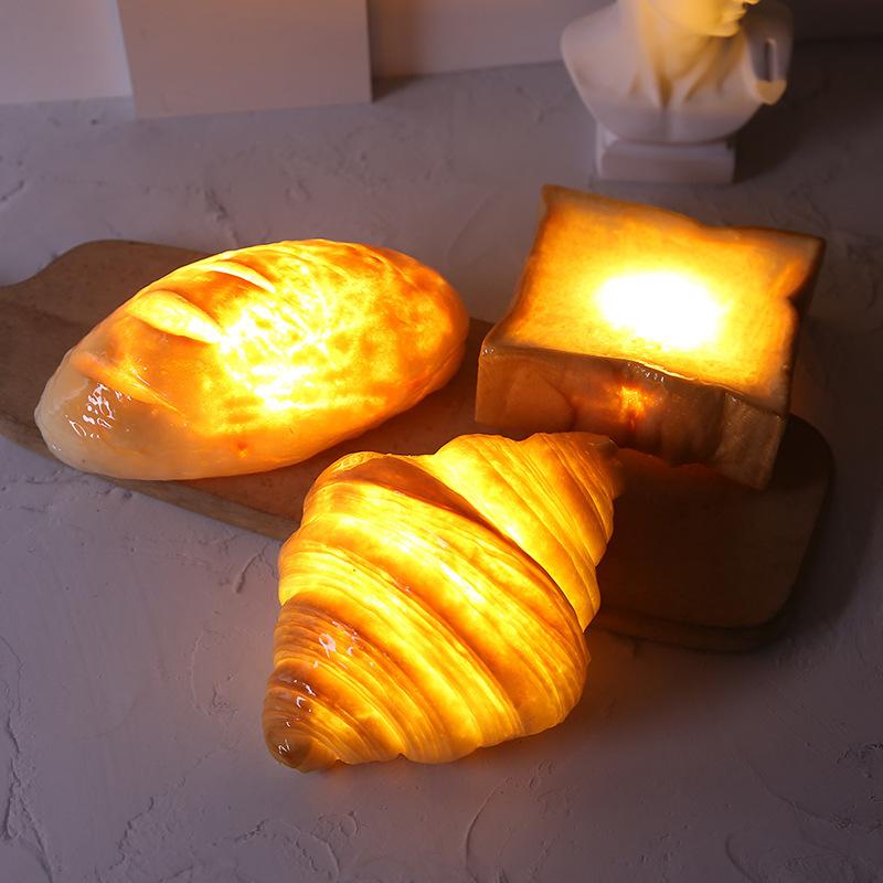 New Original Bread Lights Croissants Pineapple Bags European Bag Atmosphere Lights Led Nightlight Ornaments Toys Warm Small Present
