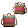Multicolor Canvas Bag Fashionable Comfortable Casual Large Capacity Crossbody Bag for Women Female Multicolor Free Size