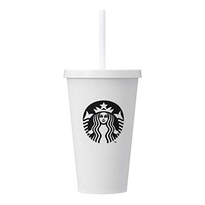 Starbucks Logo Kaltgetränke-Becher, Mattweiß, 473ml, 2020