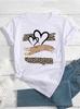 Love Heart Printed T-shirt Short Sleeve Round Neck Casual Top Summer and Spring Women's Clothing Aesthetic Clothing Graphic Y2K