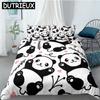 Set di biancheria da letto in poliestere con panda carino, per bambini, set di biancheria da letto per ragazzi, set di biancheria da letto per adolescenti, set di biancheria da letto king size