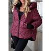 Women's  Fall Winter Rhombus Quilted Lightweight Warm Puffer Short Hooded Coat