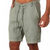 Short Cargo en lin pour hommes, mode d'été, coton, plage, court, loisirs sauvages, ample, solide, sweat-shirt