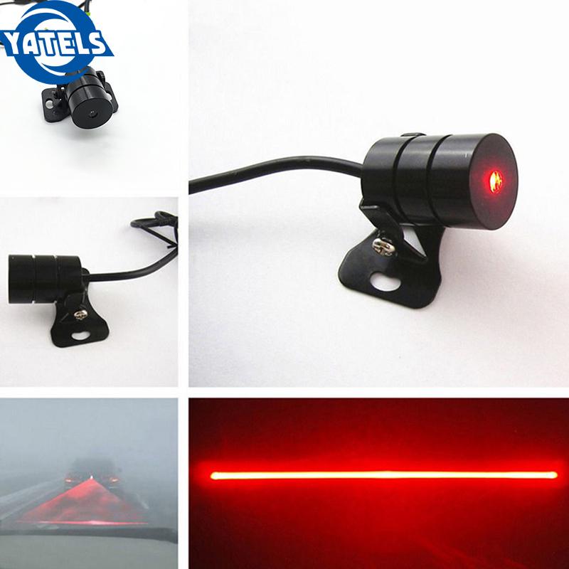 Car Laser Fog Light Rear AntiCollision Safety Signal Red Warning Lamp