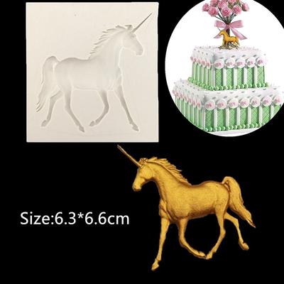 Ny 1 stykke mold Flying Horse Fondant Sugar Craft Molds Flytende silikonform Bakeverktøy