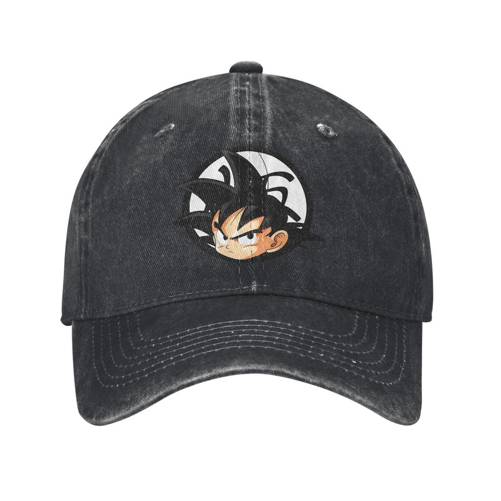 Dragon Ball Kanji Kid Goku Men Women Baseball Cap Distressed Cotton Caps Hat Outdoor Workouts Unstructured Soft Snapback Hat