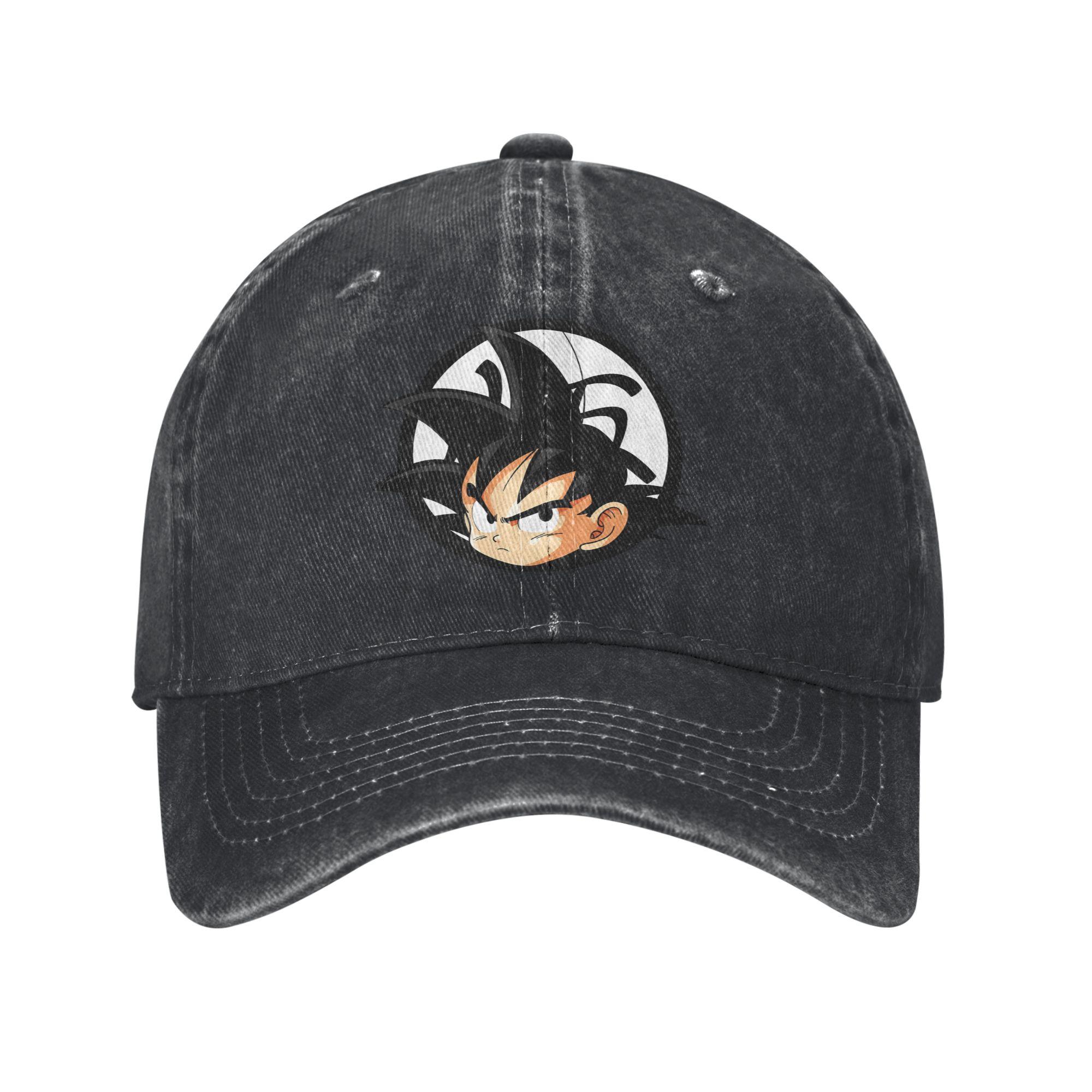 

Dragon Ball Kanji Kid Goku Men Women Baseball Cap Distressed Cotton Caps Hat Outdoor Workouts Unstructured Soft Snapback Hat One Size чёрный