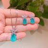 Huamei Jewelry Set Ruby Pendant Pigeon Blood Earrings Paraiba Necklace Emerald