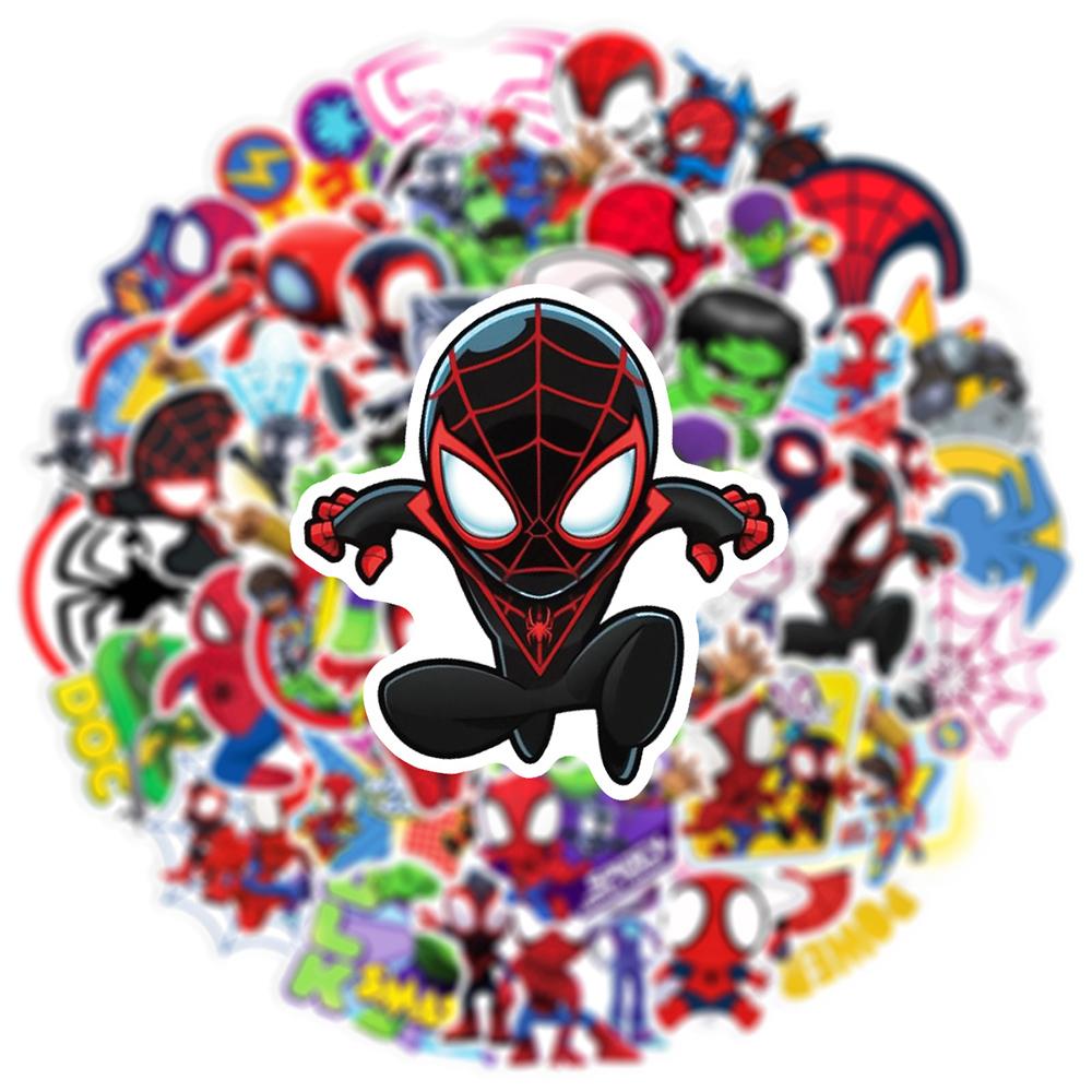 10/30/50pcs  Spider-Man and His Amazing Friends Cartoon Stickers Anime Decals Laptop Phone Waterproof Decoration Sticker