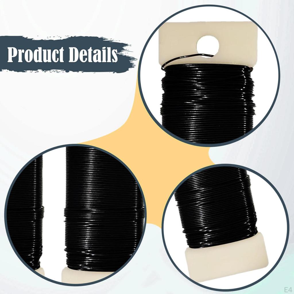 3 Pieces Floral Wire Flexible Paddle Wires Bendable Lightweight Wreath Craft 35M for Corsages,