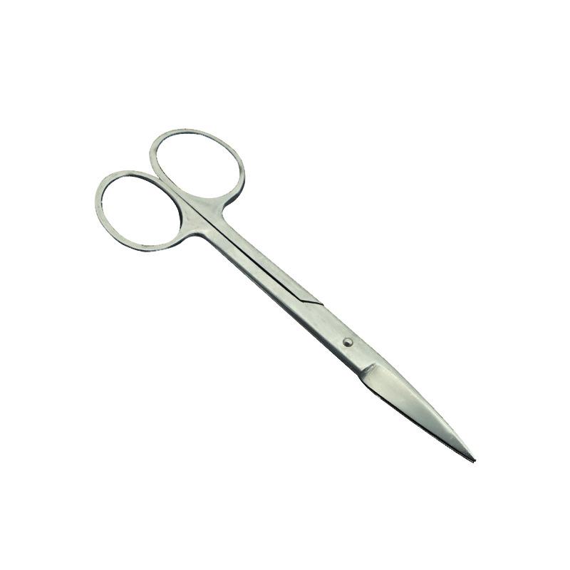 Medical Stainless Steel Suture Scissors with Elbow, Straight Pointed Tip.