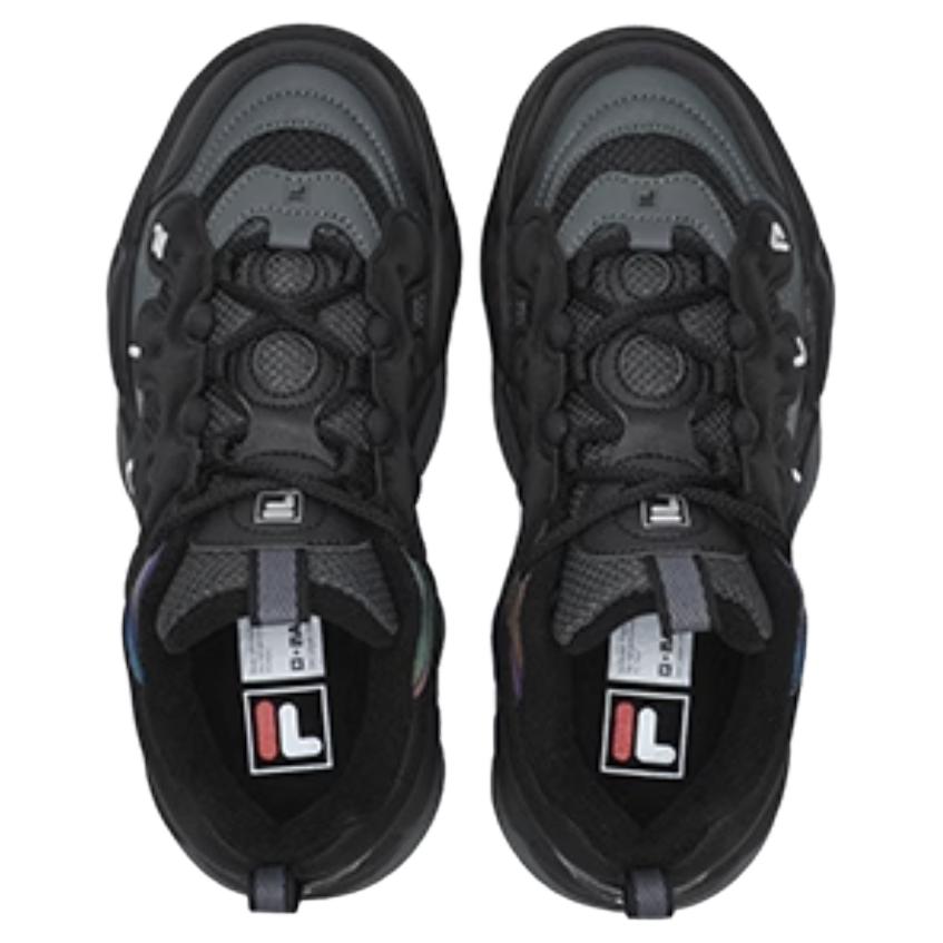 FILA Pease We Pea Shoes Plush Version Fashion Comfortable Warm Low-Top Casual Shoes Women sneaker Black Gray F12W441111FBD