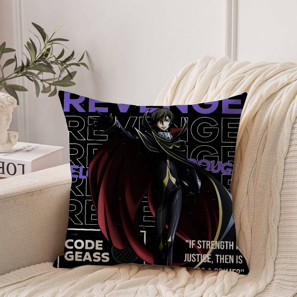 CODE GEASS Lelouch Of The Rebellion Pillow Case Home Decor Throw For Sofa Bed Car Room Decor Gift Idea